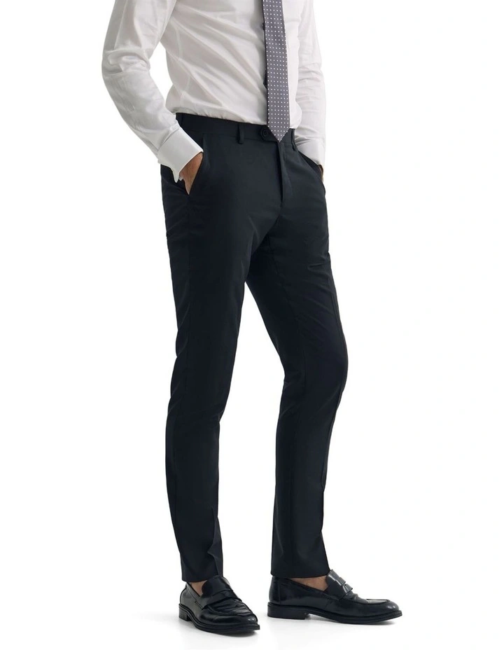 Byron Comfort Line Wool Suit Trousers in Black image 3