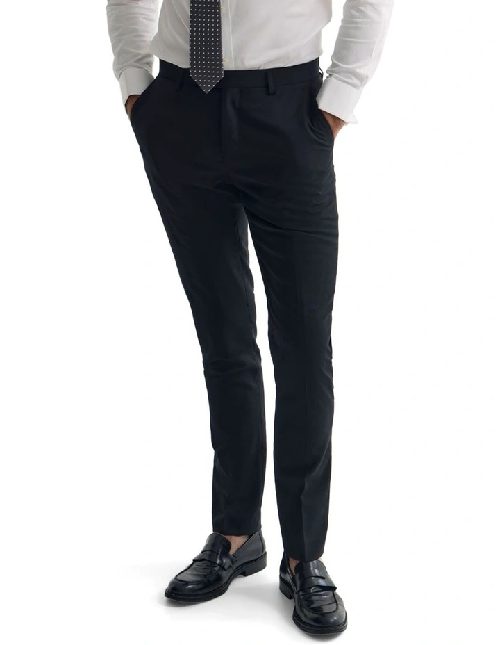 Byron Comfort Line Wool Suit Trousers in Black image 4
