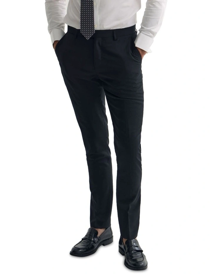 Byron Comfort Line Wool Suit Trousers in Black image 4