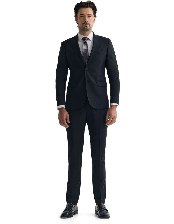 Byron Comfort Line Wool Suit Trousers in Black image 5