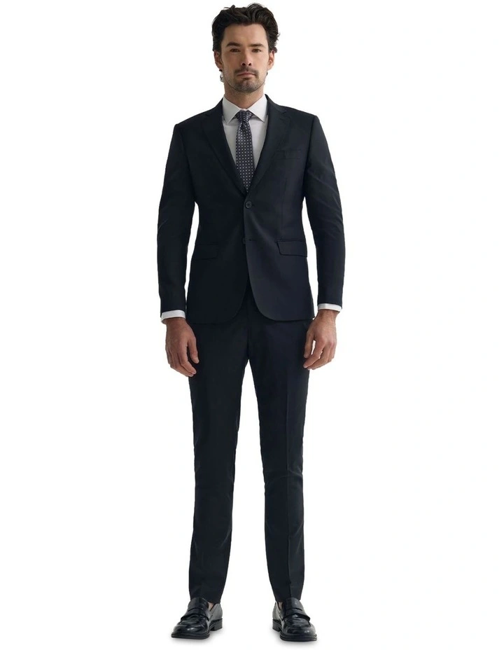 Byron Comfort Line Wool Suit Trousers in Black image 5