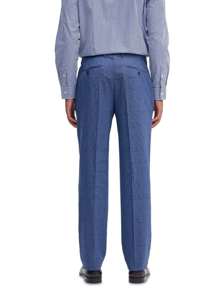 Byron Checked Suit Trouser in Blue Check image 2