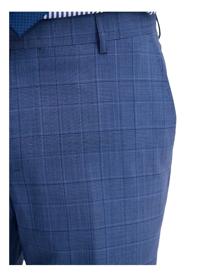 Byron Checked Suit Trouser in Blue Check image 6