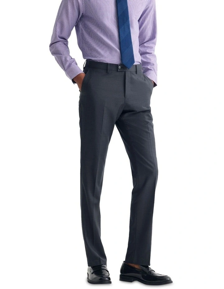 New Hopkins Wool Suit Trousers in Charcoal image 3