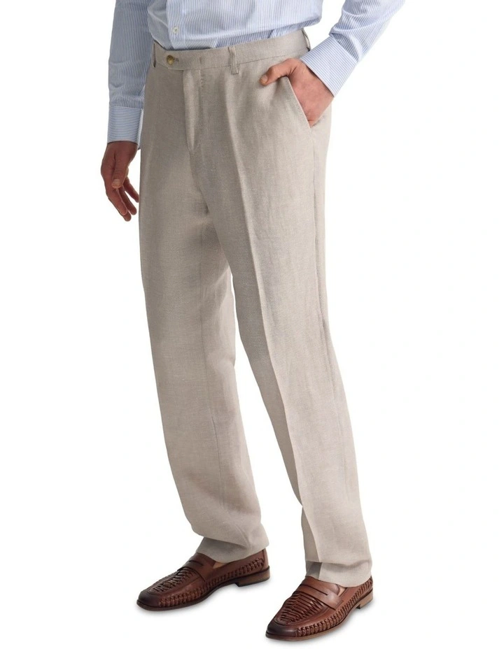 Wordsworth Wool/Linen Suit Trouser in Sand image 3