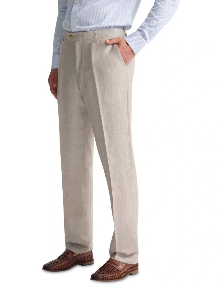 Wordsworth Wool/Linen Suit Trouser in Sand image 4