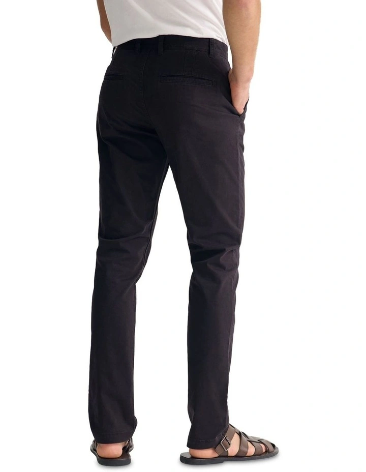 Slim Fit Chino in Black image 2