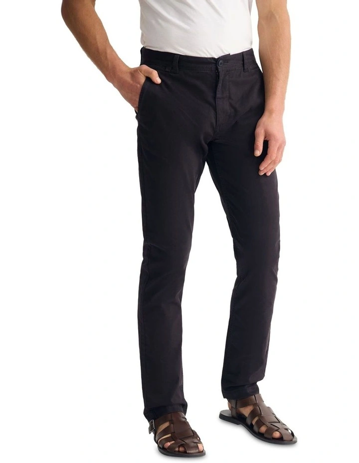 Slim Fit Chino in Black image 3
