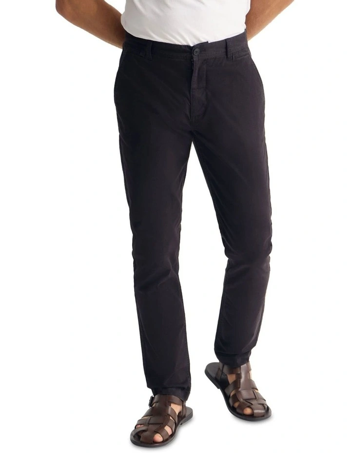 Slim Fit Chino in Black image 4