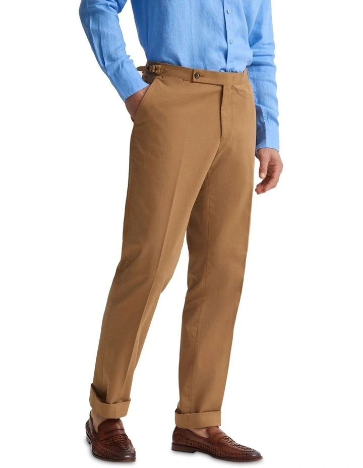 Bryon Pants with Side Tab and Cuff in Bark image 3