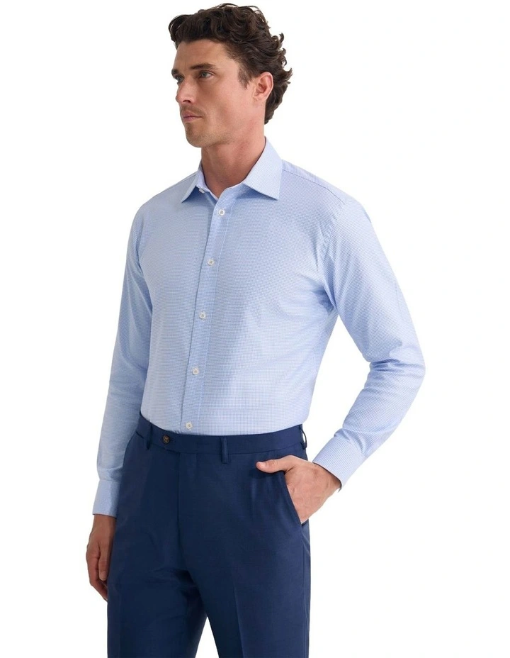 Regent Classic Fit Cotton Shirt in Sky image 3
