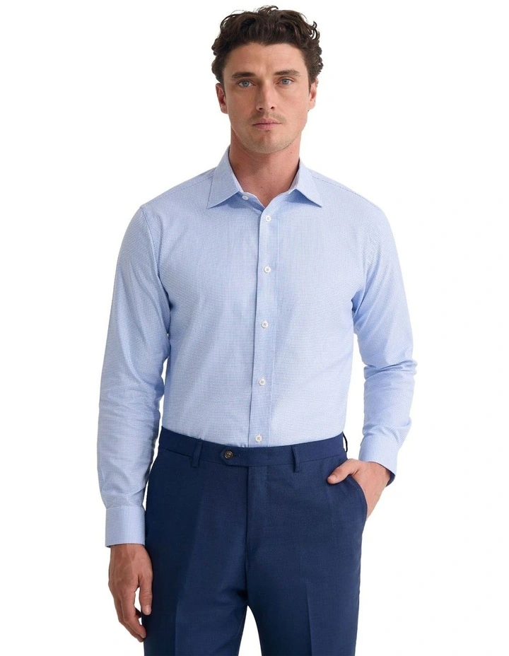 Regent Classic Fit Cotton Shirt in Sky image 5