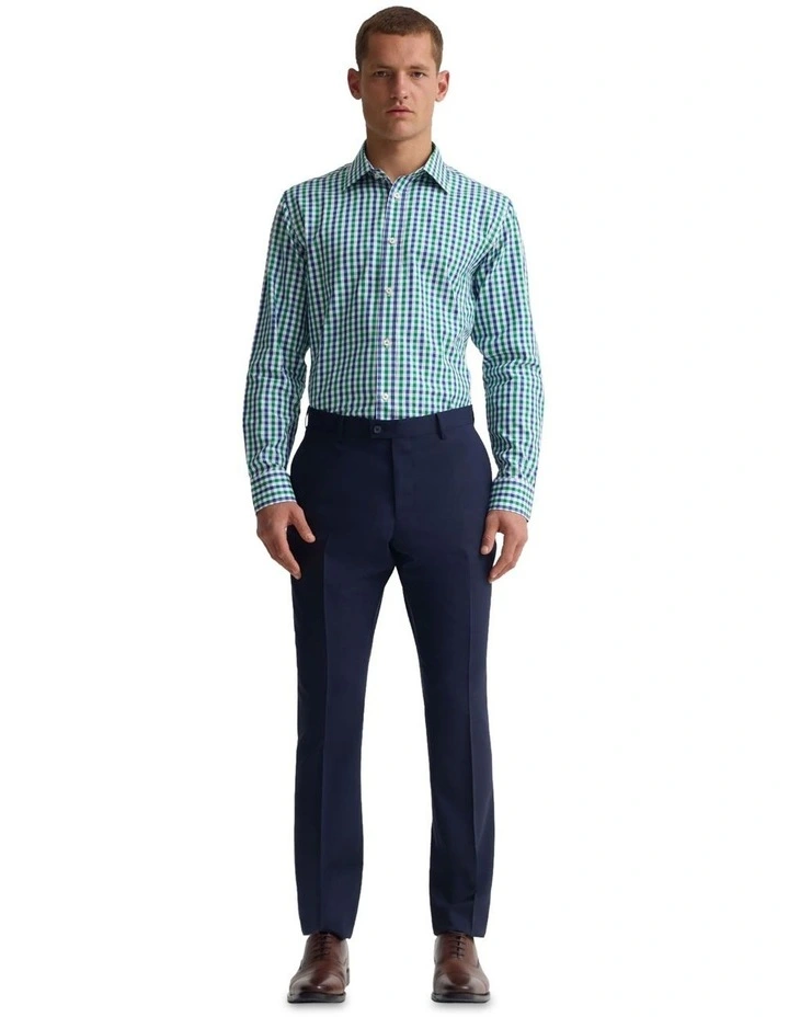 Regent Classic Fit Cotton Shirt in Green image 1