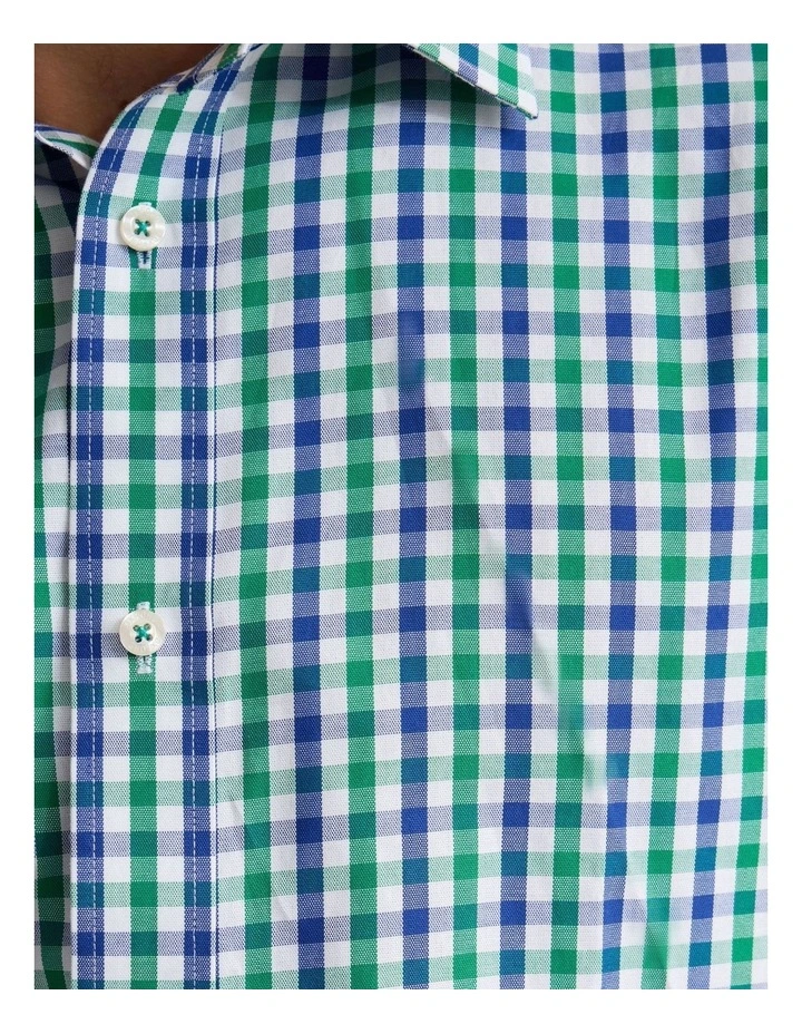 Regent Classic Fit Cotton Shirt in Green image 6