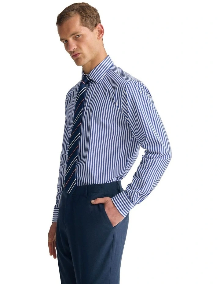 Regent Classic Fit Cotton Shirt in Blue image 3