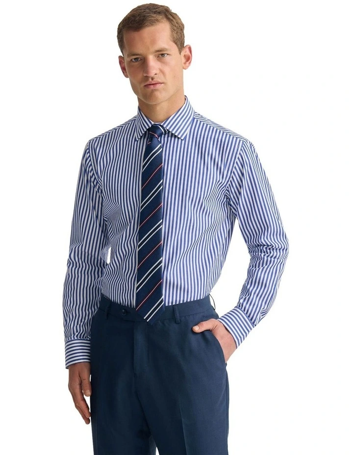 Regent Classic Fit Cotton Shirt in Blue image 5