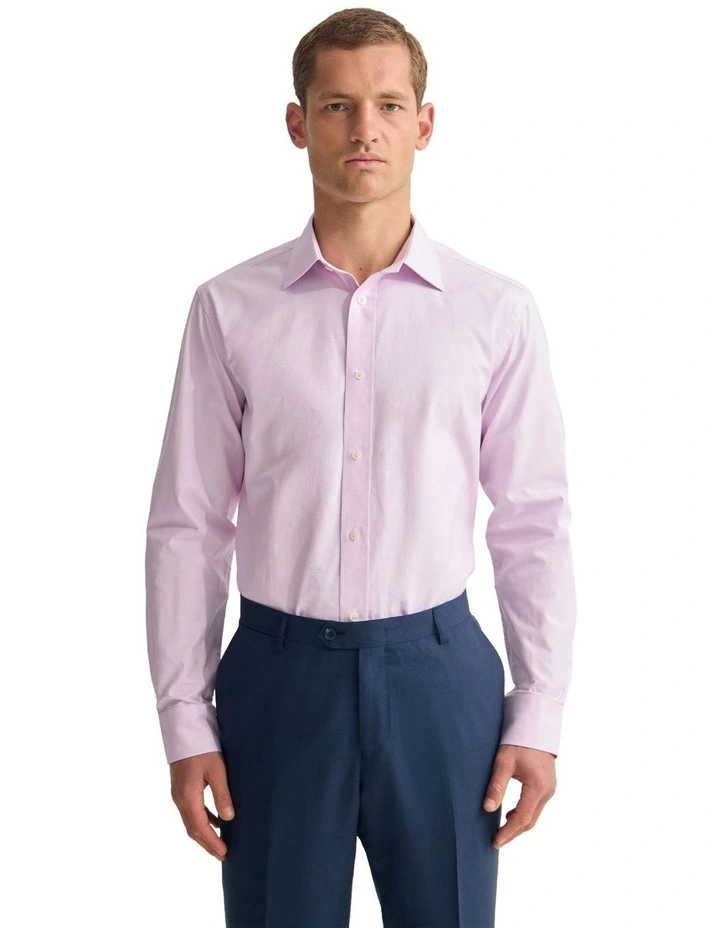 Islington Classic Fit Cotton Shirt in Pink image 5