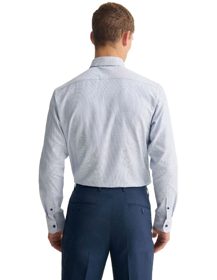 Islington Classic Fit Cotton Shirt in Navy image 2