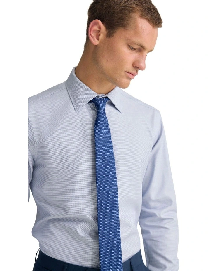 Islington Classic Fit Cotton Shirt in Navy image 4