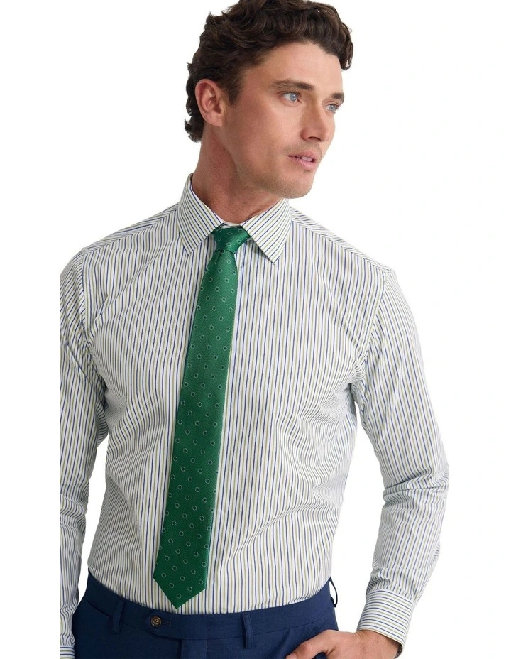 Regent Classic Fit Luxury Shirt in Green/Navy image 4