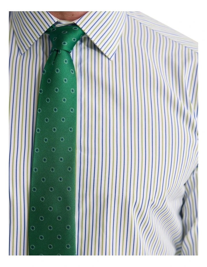 Regent Classic Fit Luxury Shirt in Green/Navy image 6