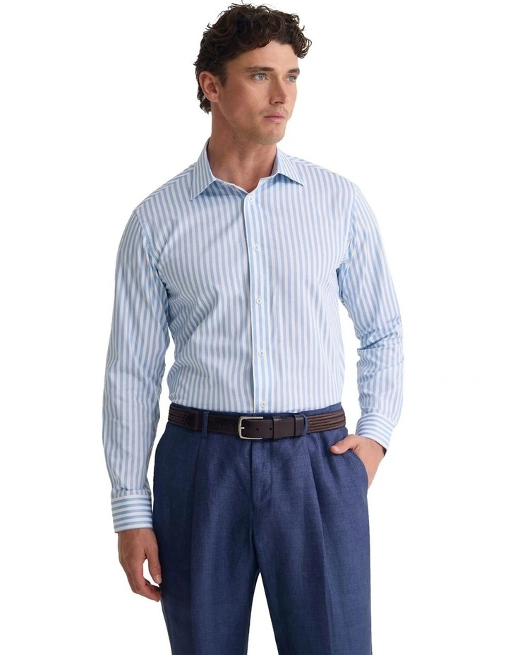 Islington Fit Stretch Luxury Shirt in Sky image 5