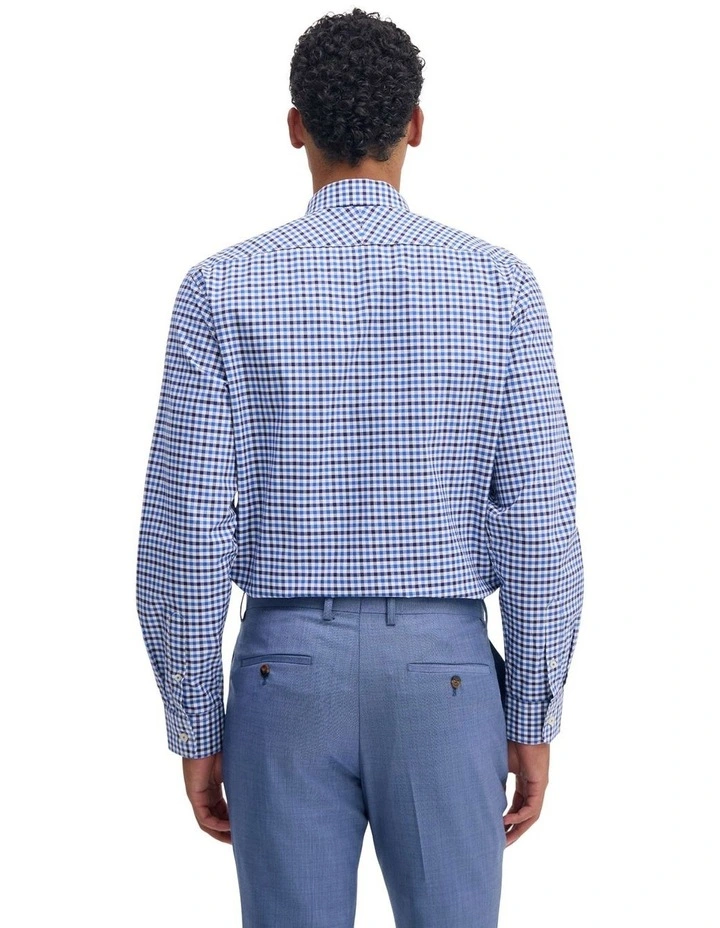 Islington Checked Shirt in Navy image 4