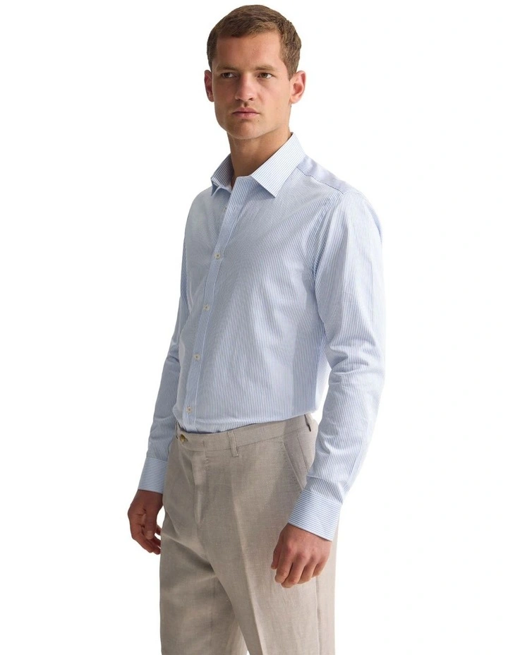 Beckton Slim Fit Shirt in Sky image 3
