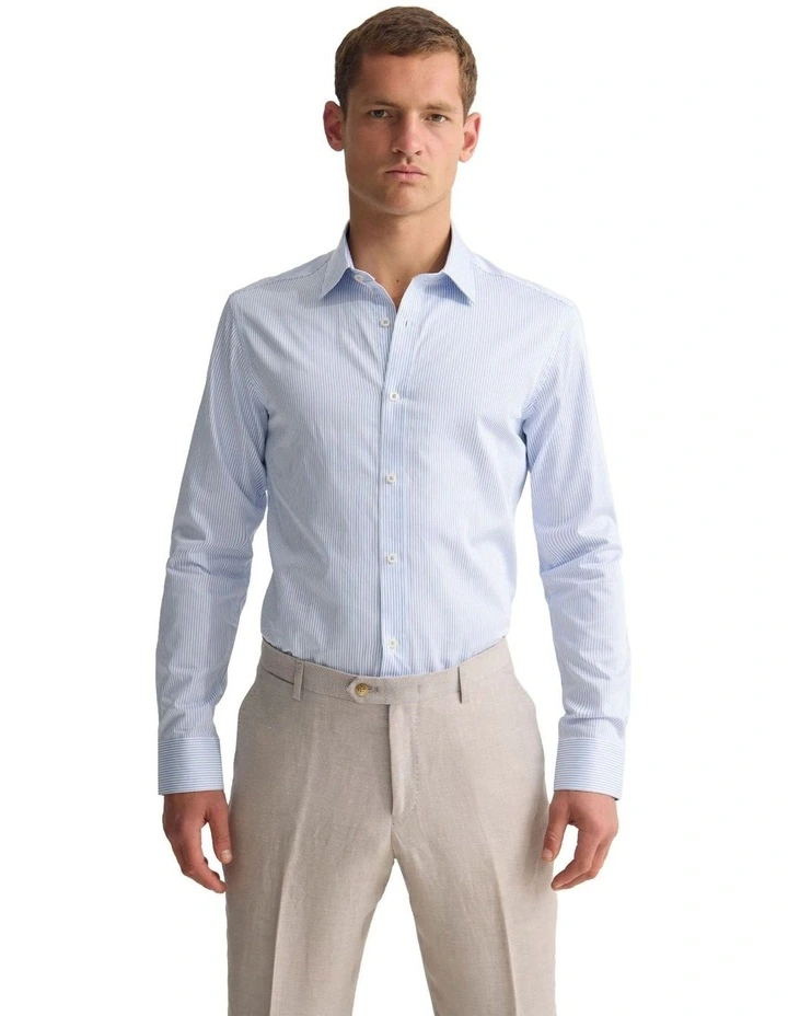 Beckton Slim Fit Shirt in Sky image 5