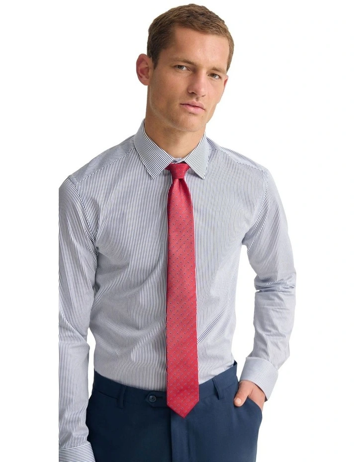 Beckton Slim Fit Shirt in Dark Navy image 4