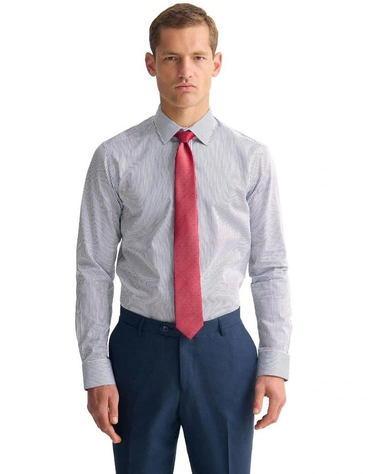Beckton Slim Fit Shirt in Dark Navy image 5