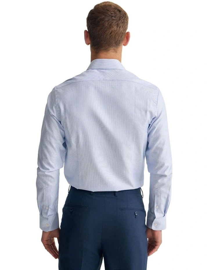 Beckton Slim Fit Cotton Shirt in Sky image 2