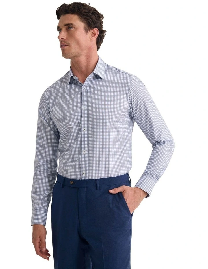 Beckton Slim Fit Luxury Shirt in Navy image 3