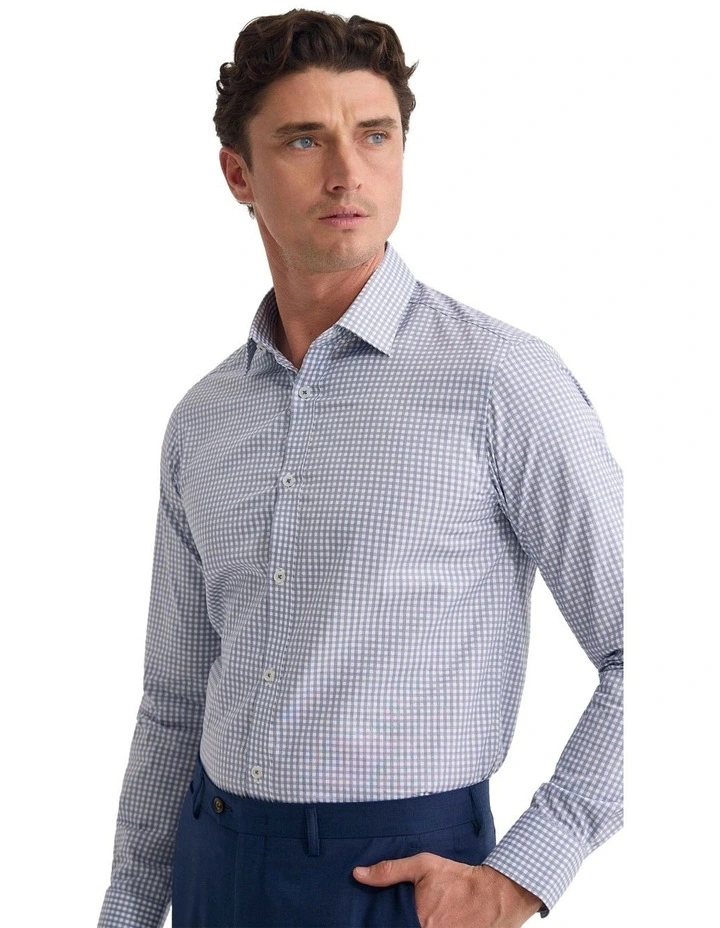 Beckton Slim Fit Luxury Shirt in Navy image 4