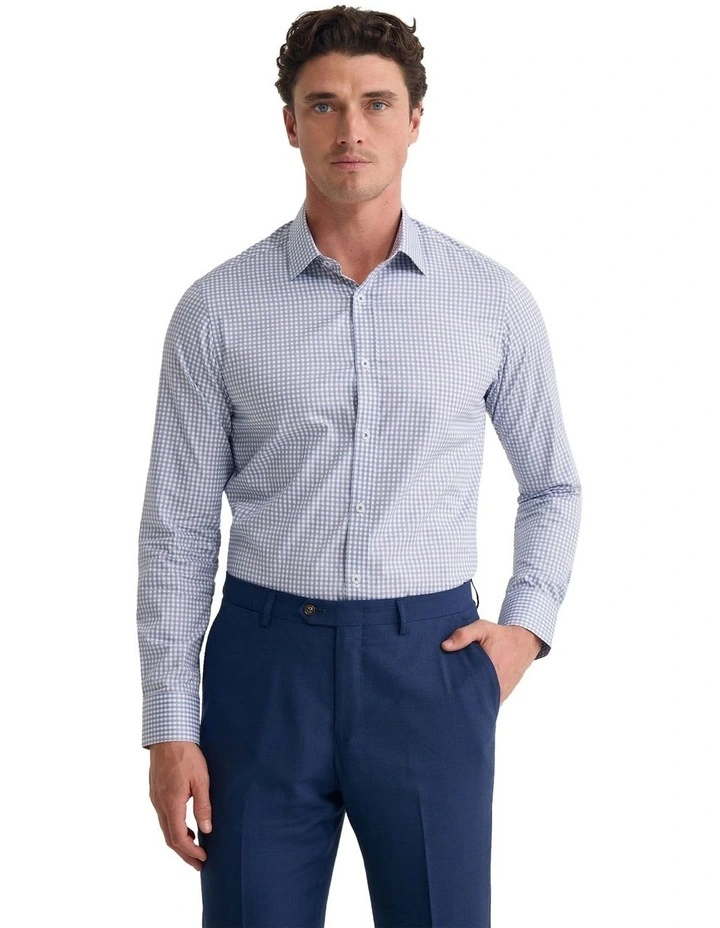 Beckton Slim Fit Luxury Shirt in Navy image 5
