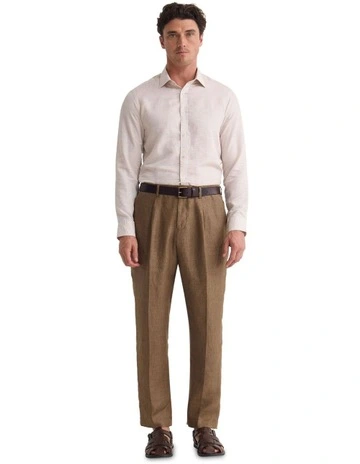 Beckton Slim Fit Luxury Shirt in Tan