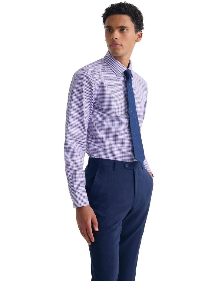 Beckton Checked Shirt in Purple/Navy image 3