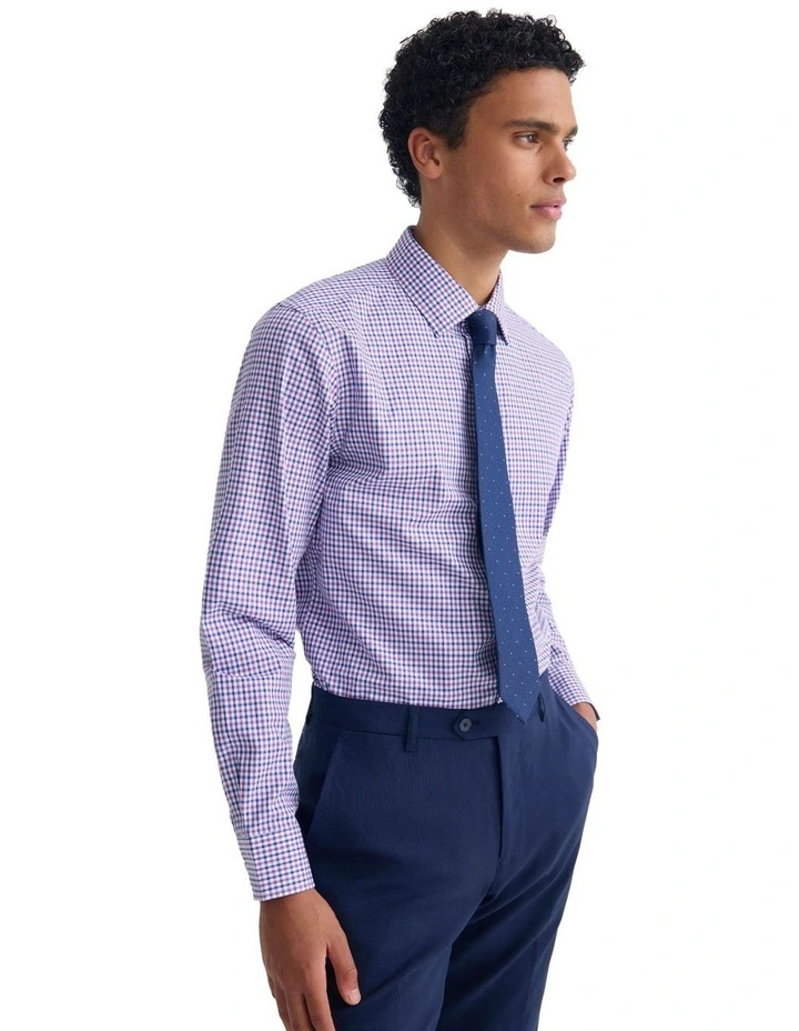 Beckton Checked Shirt in Purple/Navy image 4