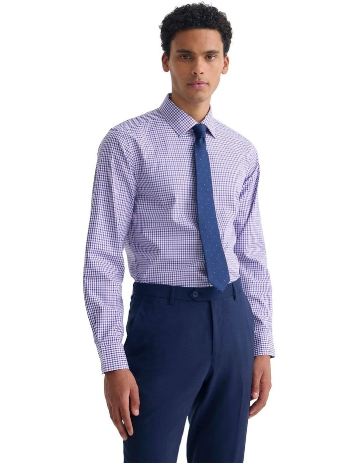 Beckton Checked Shirt in Purple/Navy image 5