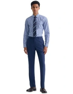 Beckton Slim Fit Checked Skirt in Blue