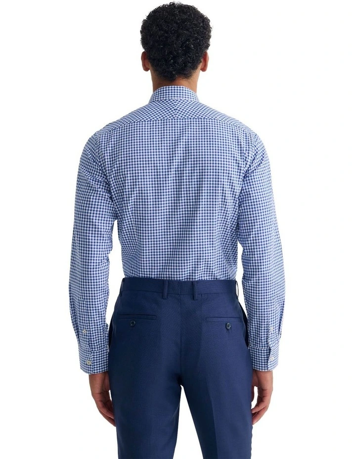 Beckton Slim Fit Checked Skirt in Blue image 2