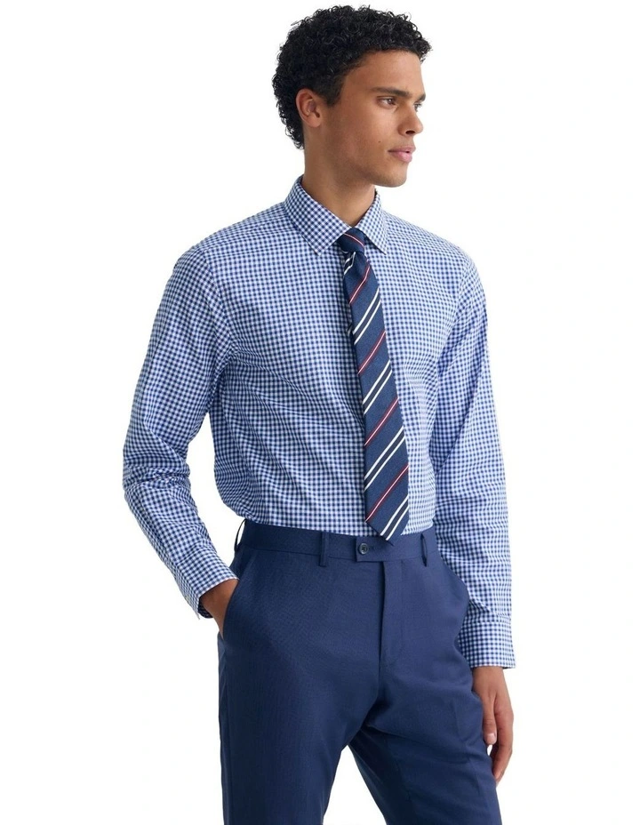 Beckton Slim Fit Checked Skirt in Blue image 3