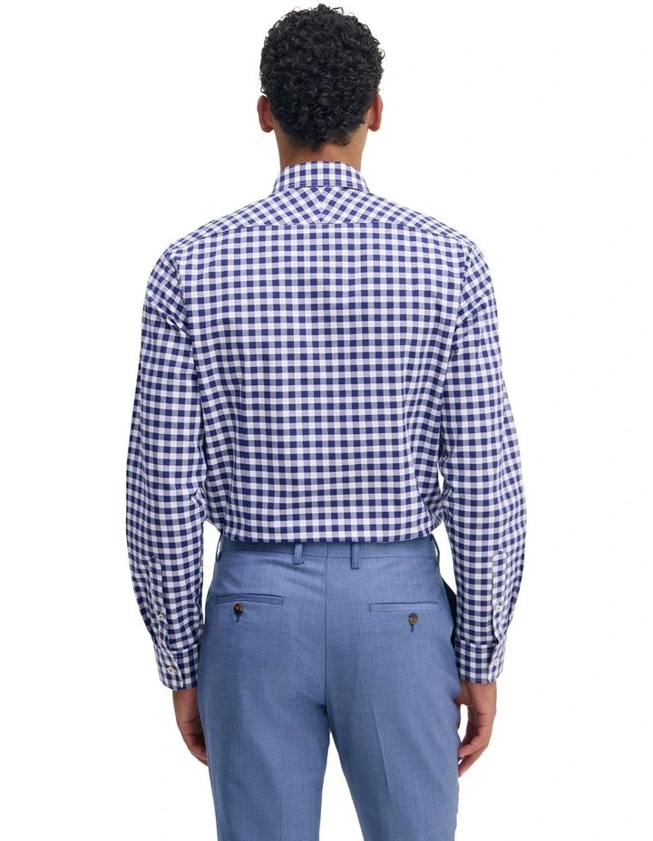Beckton Checked Shirt in Navy image 4