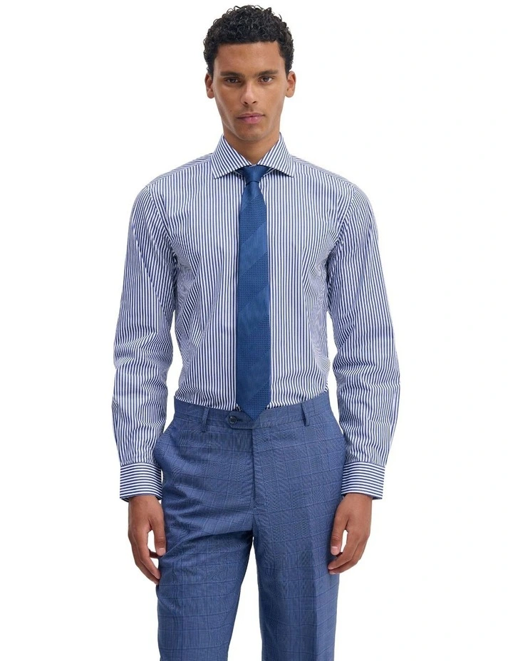 Trafalgar Slim Fit Shirt in Navy image 5