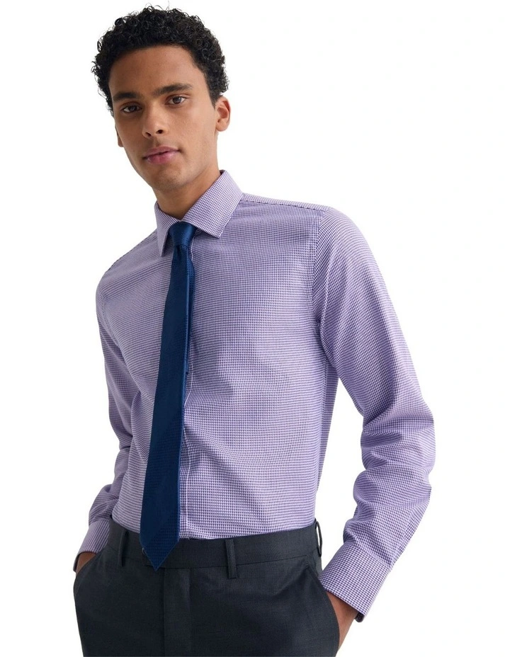 Beckton Slim Fit Shirt in Lilac image 4
