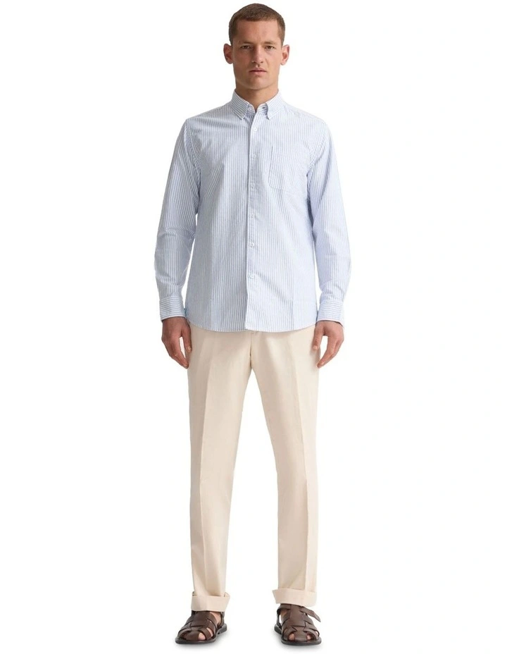 Holloway Buttondown Stripe Shirt in Navy image 1