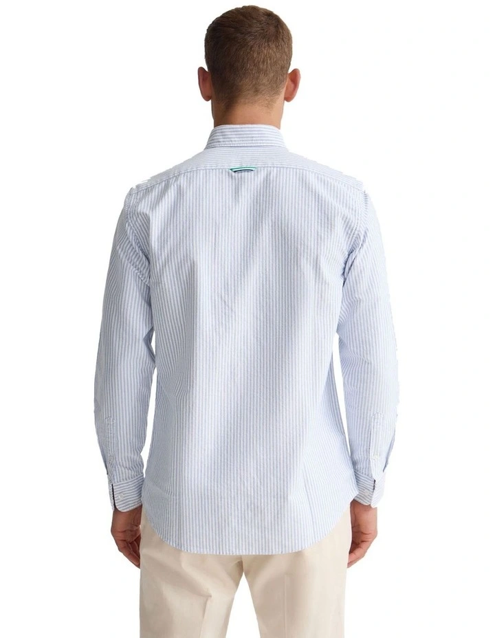 Holloway Buttondown Stripe Shirt in Navy image 2
