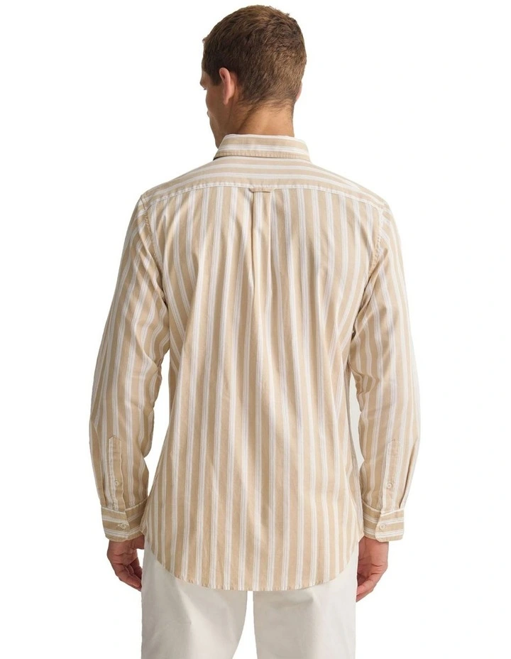 Holloway Luxury Stripe Shirt in Beige image 2