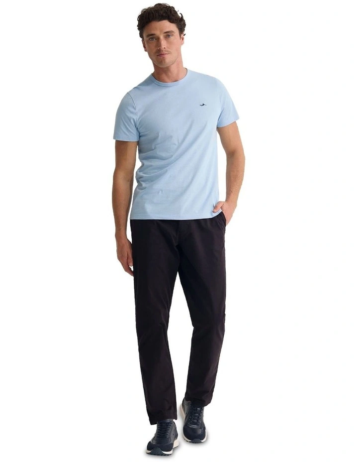 Ben Organic Crew Neck T Shirt in Blue image 1