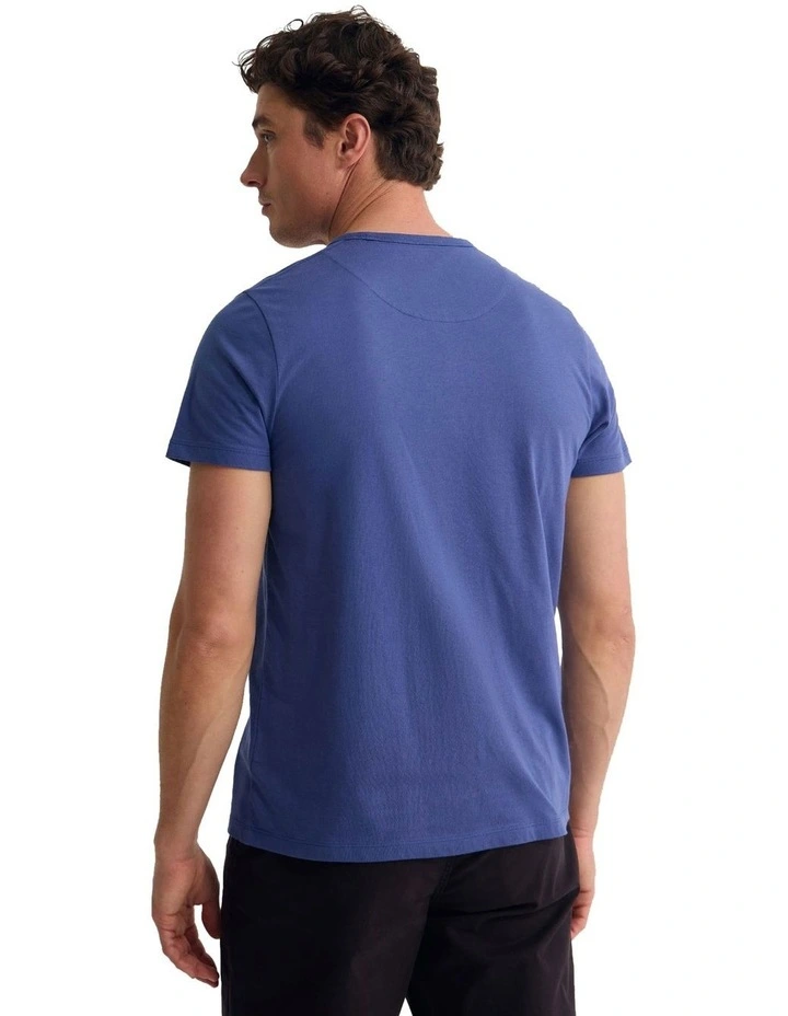 Ben Organic Crew Neck T Shirt in Navy image 2